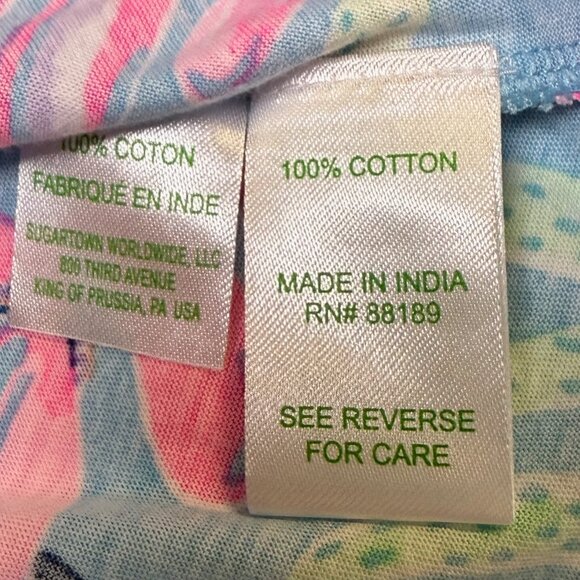 Lilly Pulitzer Mini Geanna Dress Porto Blue You’ve Been Spotted Size L 8-10, EUC - Picture 5 of 9